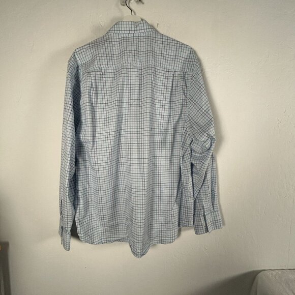 Tommy Bahama Mens Sarasota Stretch Long Sleeve Check Button Up Shirt Large Blue - Picture 2 of 7